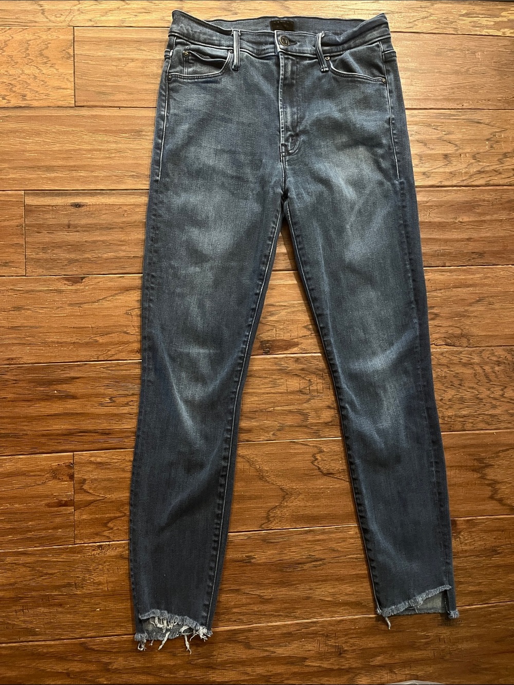 Mother The Stunner Zip Ankle Step Fray Jeans Size 28